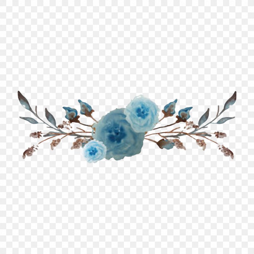 Watercolor Painting Watercolor: Flowers Blue Image, PNG, 1024x1024px, Watercolor Painting, Blue, Body Jewelry, Branch, Cut Flowers Download Free