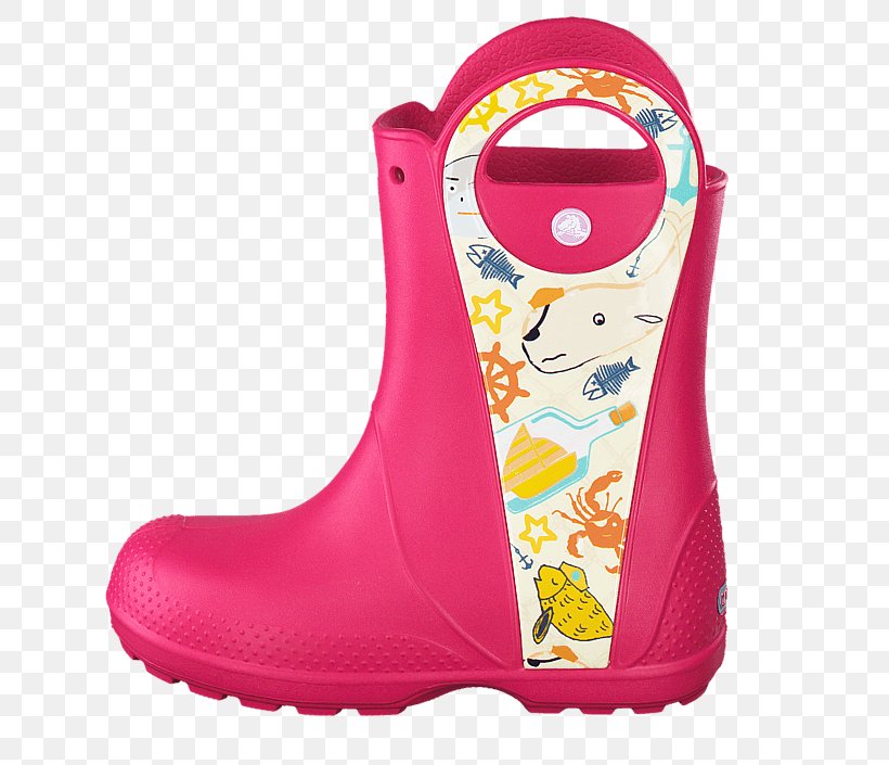 Boot Crocs Girls Handle It Rain Shoe Sea Life Centres, PNG, 705x705px, Boot, Crocs, Footwear, Magenta, Outdoor Shoe Download Free