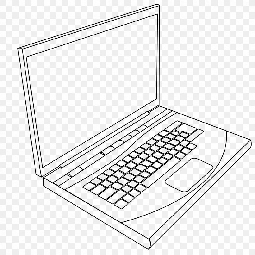 Laptop Coloring Book Computer Keyboard Page, PNG, 2400x2400px, Laptop, Area, Bathroom Accessory, Black And White, Book Download Free