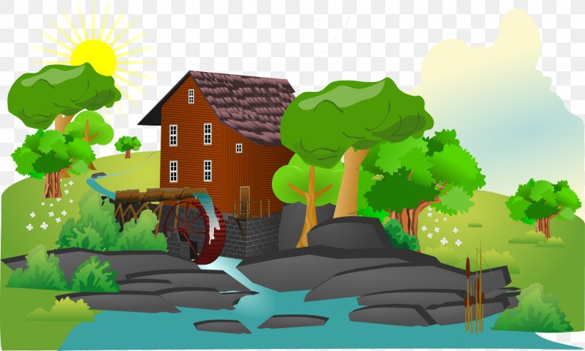 rural and urban settlements clipart flowers