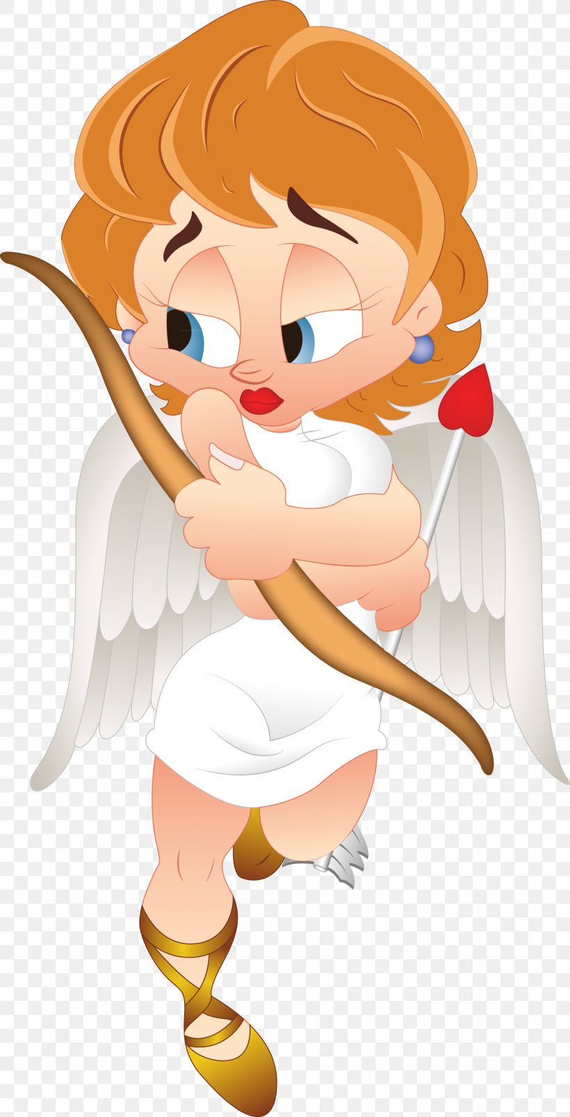 Valentine's Day Cupid Clip Art, PNG, 1343x2633px, Watercolor, Cartoon, Flower, Frame, Heart Download Free