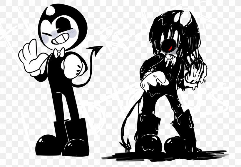 Bendy And The Ink Machine Cartoon Illustration Image, PNG, 1280x887px, Bendy And The Ink Machine, Art, Black, Black And White, Black M Download Free