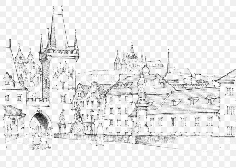 Charles Bridge Malxe1 Strana Drawing Sketch, PNG, 1015x722px, Charles Bridge, Architecture, Artwork, Black And White, Bridge Download Free