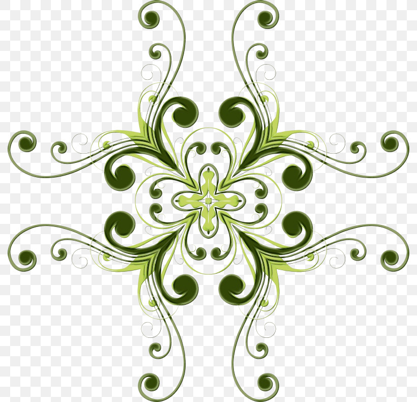 Ornament Visual Arts Pattern Plant Symmetry, PNG, 790x790px, Watercolor, Ornament, Paint, Plant, Symmetry Download Free