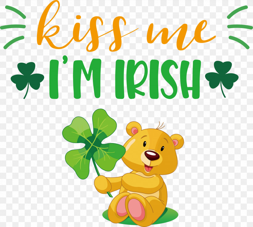 Kiss Me Irish Patricks Day, PNG, 3000x2695px, Kiss Me, Animal Figurine, Bears, Cartoon, Green Download Free