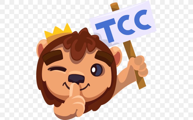 Leo The Lion Sticker Telegram King Of The Animals, PNG, 512x512px, Lion, Big Cat, Big Cats, Carnivoran, Cartoon Download Free