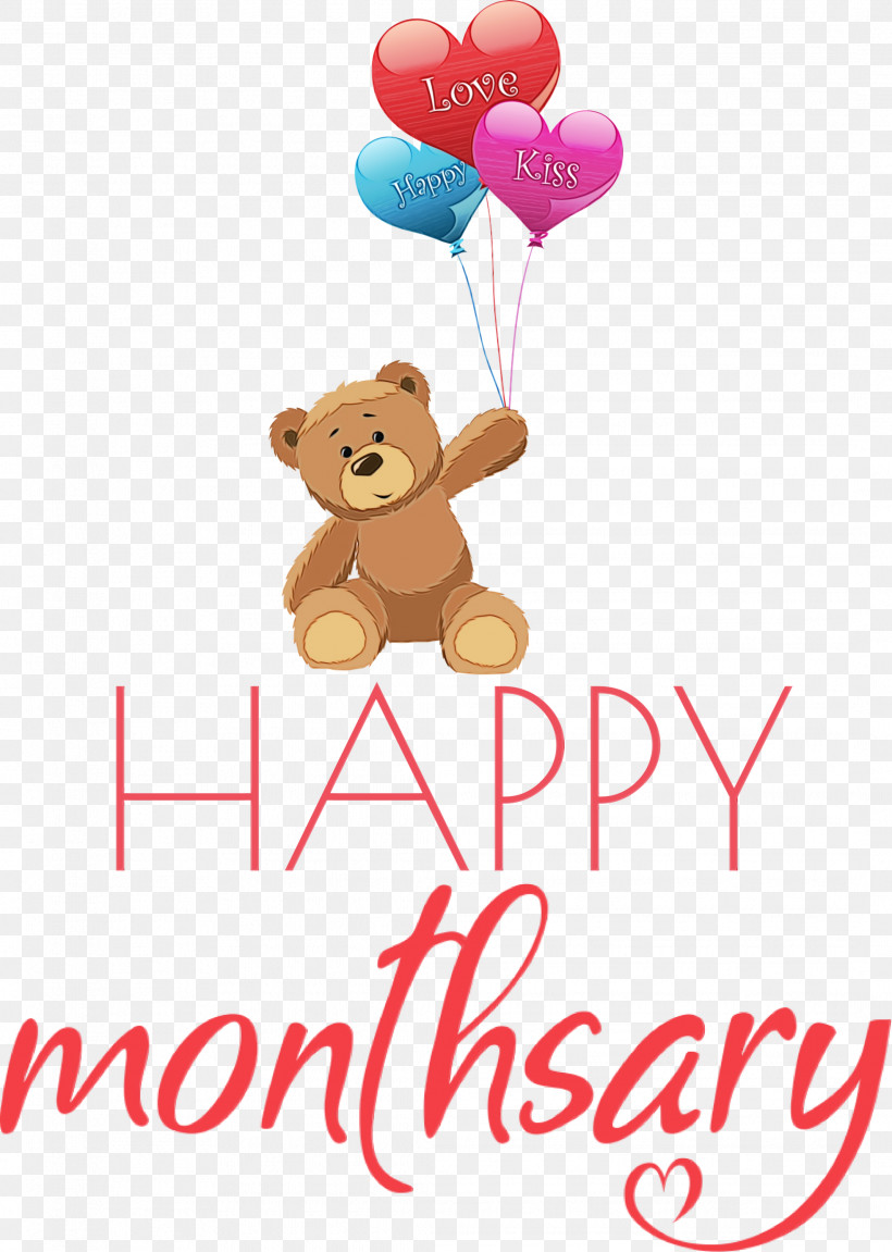 Teddy Bear, PNG, 2136x3000px, Happy Monthsary, Balloon, Bears, Christmas Teddy Bear, Heart Download Free
