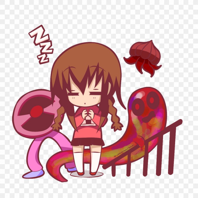 Yume Nikki Ib Mad Father RPG Maker 2003 Game, PNG, 900x900px, Watercolor, Cartoon, Flower, Frame, Heart Download Free