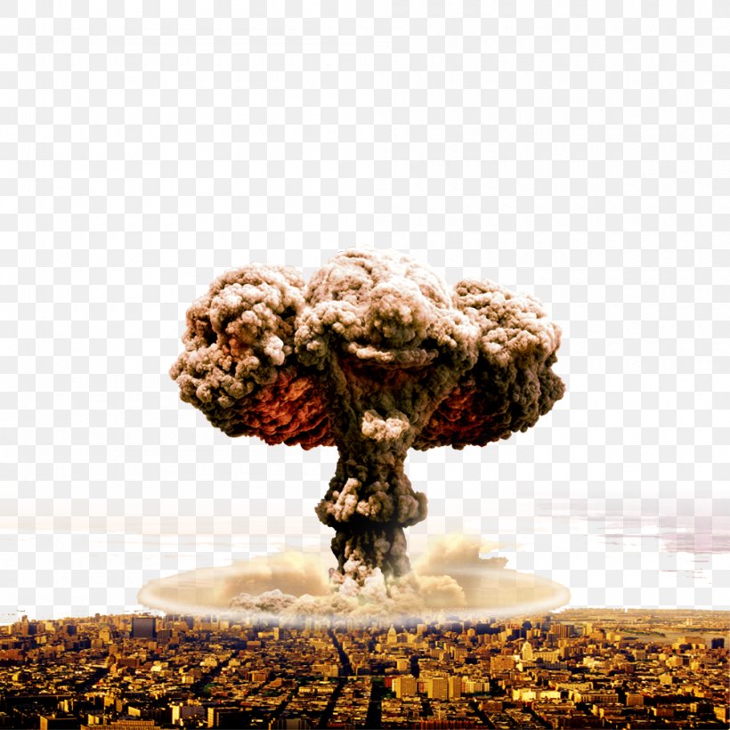 Nuclear Explosion Nuclear Weapon Mushroom Cloud, PNG, 1000x1000px, Watercolor, Cartoon, Flower, Frame, Heart Download Free