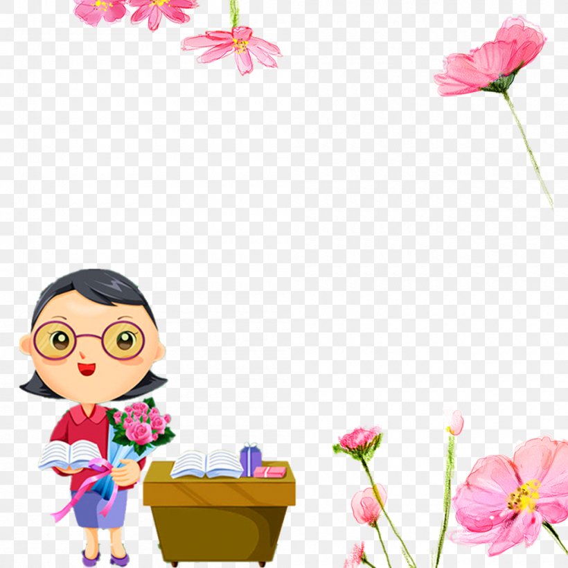 Student Teachers Day Cartoon, PNG, 1000x1000px, Student, Cartoon, Early Childhood Education, Education, Fictional Character Download Free