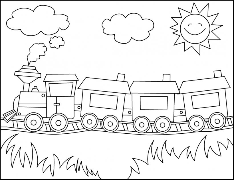 Thomas Train Rail Transport Coloring Book Steam Locomotive, PNG,  1056x816px, Watercolor, Cartoon, Flower, Frame, Heart Download
