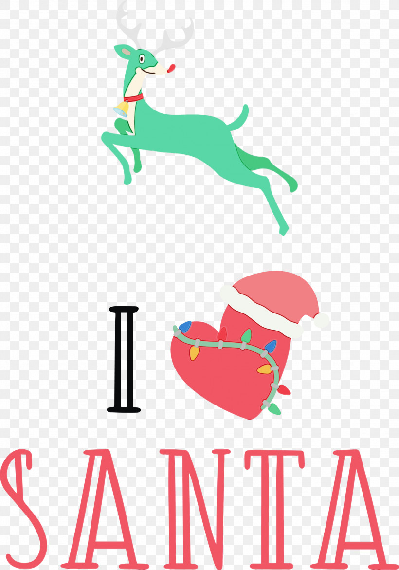 Christmas Day, PNG, 2099x3000px, I Love Santa, Black, Christmas, Christmas Day, Fine Arts Download Free