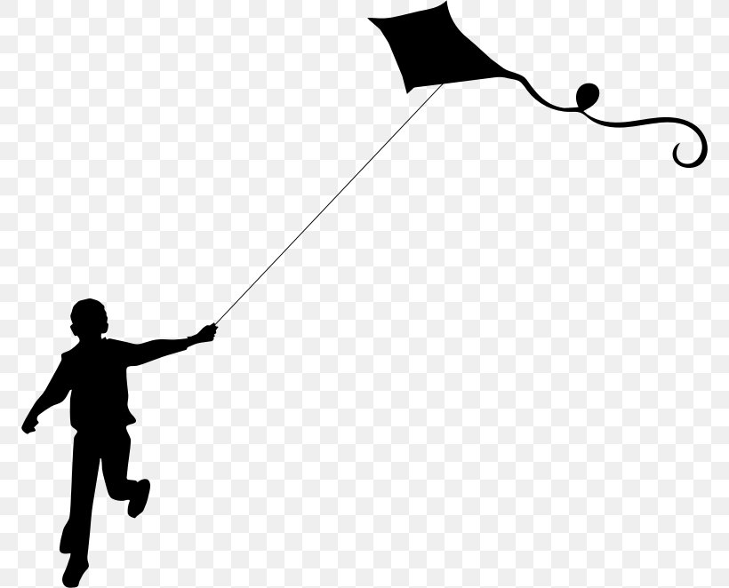 Flight Kite Clip Art, PNG, 772x662px, Flight, Black, Black And White, Child, Kite Download Free