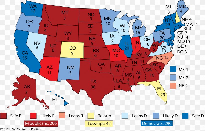 US Presidential Election 2016 United States Sabato's Crystal Ball Electoral College, PNG, 2659x1707px, Us Presidential Election 2016, Area, Barack Obama, Democratic Party, Diagram Download Free