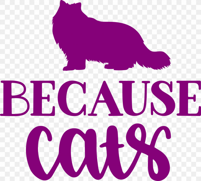 Because Cats, PNG, 3000x2700px, Cat, Dog, Logo, Whiskers Download Free