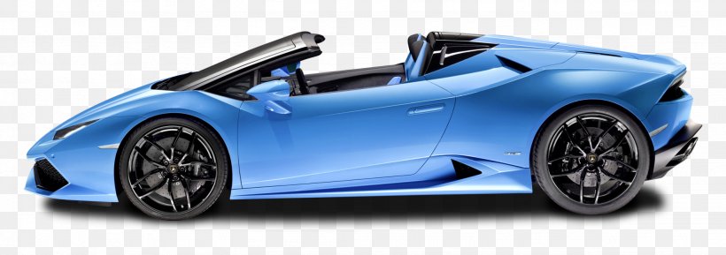 Lamborghini Huracan LP 610-4 Spyder Car, PNG, 2048x724px, Lamborghini, Automotive Design, Automotive Exterior, Blue, Brand Download Free