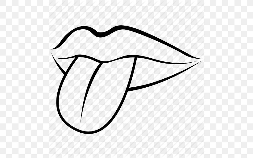 Tongue Mouth Drawing Clip Art, PNG, 512x512px, Tongue, Area, Beak, Black, Black And White Download Free