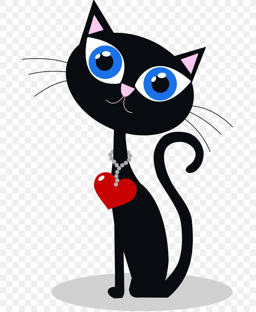 Black Cat Kitten Clip Art, PNG, 679x1000px, Cat, Black Cat, Carnivoran, Cartoon, Cat Like Mammal Download Free