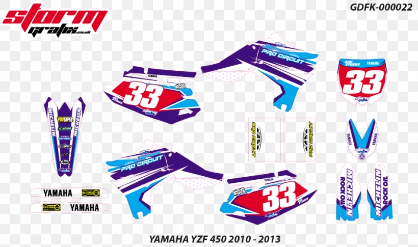 Yamaha Motor Company Yamaha YZ450F Graphic Kit Decal Yamaha YZ250, PNG, 950x562px, Yamaha Motor Company, Area, Brand, Decal, Graphic Kit Download Free