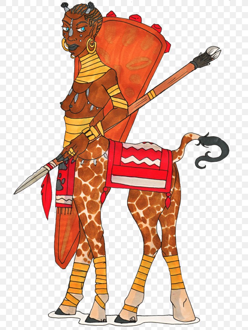 Giraffe Centaur Horse Art, PNG, 733x1090px, Giraffe, Art, Cartoon, Centaur, Character Download Free