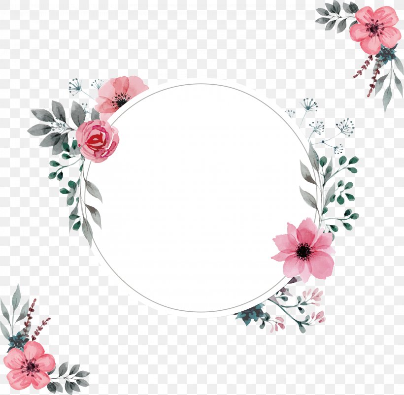Wedding Invitation Picture Frame, PNG, 3227x3157px, Flower, Decorative Arts, Dishware, Drawing, Floral Design Download Free