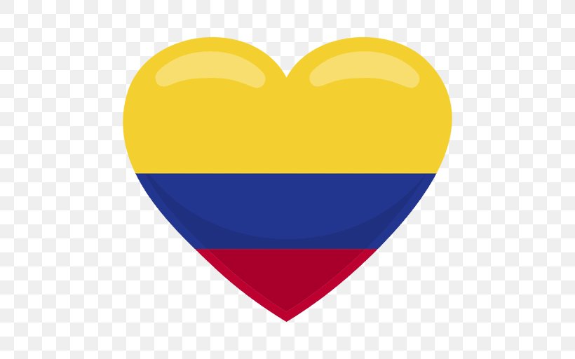 Flag Of Colombia Clip Art, PNG, 512x512px, Colombia, Flag, Flag Of Colombia, Heart, Love Download Free