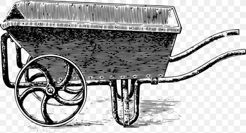 Wheelbarrow Cart Drawing Architectural Engineering, PNG, 1280x694px, Wheelbarrow, Architectural Engineering, Bicycle Accessory, Black And White, Cart Download Free