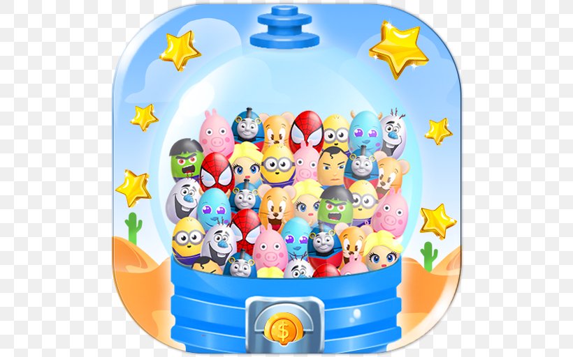 Surprise Eggs Machine Toy Egg Surprise Claw Machine Kinder Surprise Surprise Eggs Toys Surprise Eggs Princess Girls, PNG, 512x512px, Kinder Surprise, Android, Baby Toys, Egg, Food Download Free
