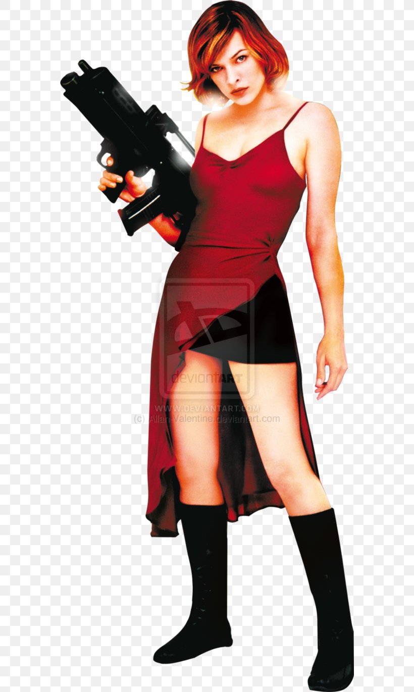 Milla Jovovich Resident Evil Alice Film Capcom, PNG, 582x1371px, Watercolor, Cartoon, Flower, Frame, Heart Download Free