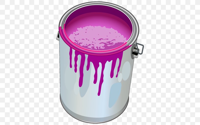 Painting Illustration Image Bucket, PNG, 512x512px, Paint, Bucket, House Painter And Decorator, Liquid, Magenta Download Free