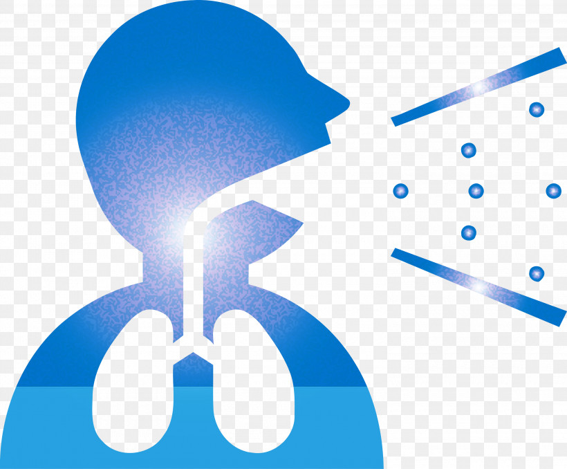 Coughing, PNG, 3000x2483px, Coughing, Electric Blue Download Free