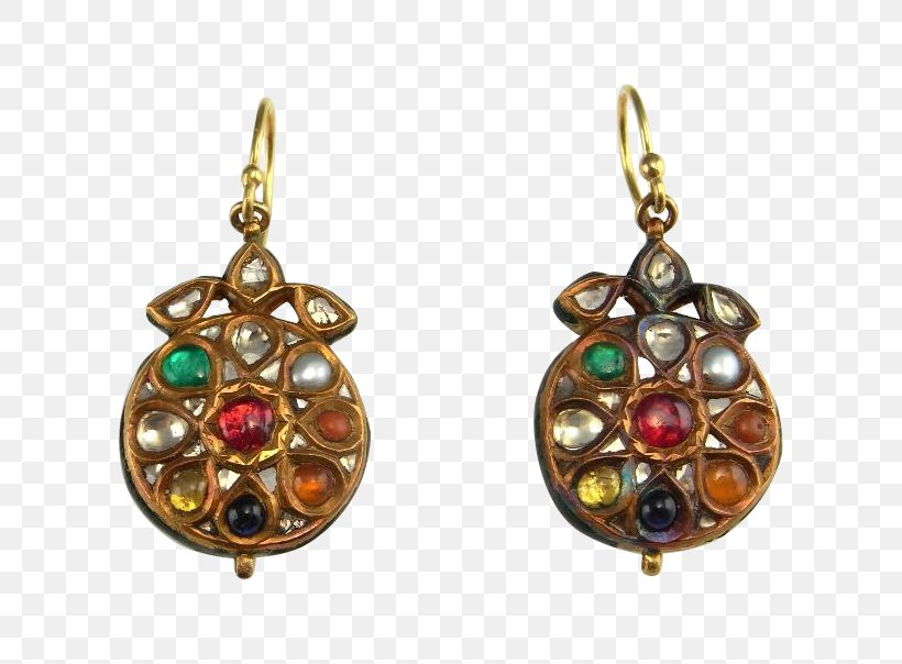 Earring Kundan Jewellery Gold Gemstone, PNG, 604x604px, Earring, Antique, Byzantine Chain, Cabochon, Costume Jewelry Download Free