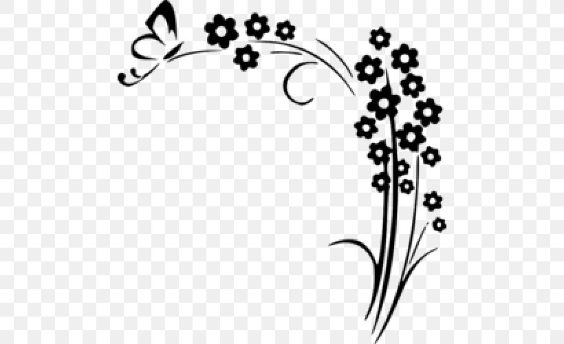 Flower Tattoo Clip Art, PNG, 500x500px, Flower, Art, Artificial Flower, Artwork, Black Download Free