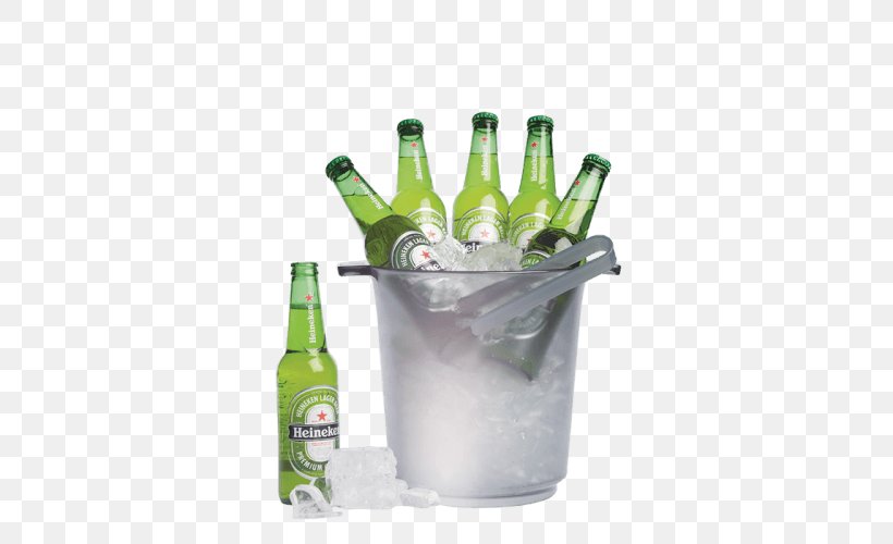 Beer Wine Heineken International Ice Bucket Challenge, PNG, 500x500px, Beer, Alcoholic Beverage, Beer Bottle, Bottle, Bucket Download Free