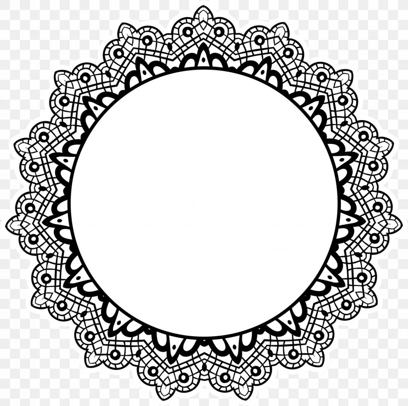 Mandala Lace, PNG, 1441x1433px, Mandala, Area, Black, Black And White, Doily Download Free