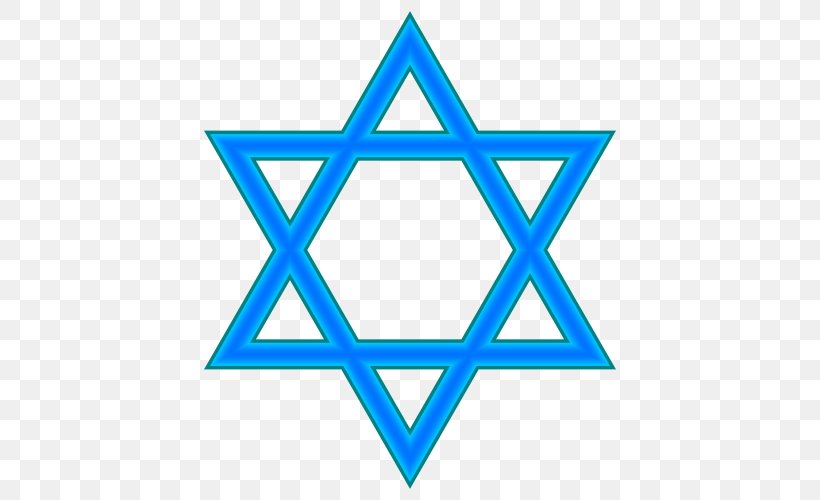 Star Of David Judaism Symbol Clip Art, PNG, 500x500px, Star Of David, Area, Blue, David, Emoji Download Free