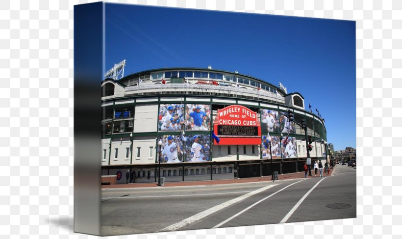 Wrigley Field Chicago Cubs Stadium Royalty-free Baseball, PNG, 650x489px, Wrigley Field, Advertising, Baseball, Baseball Field, Baseball Park Download Free
