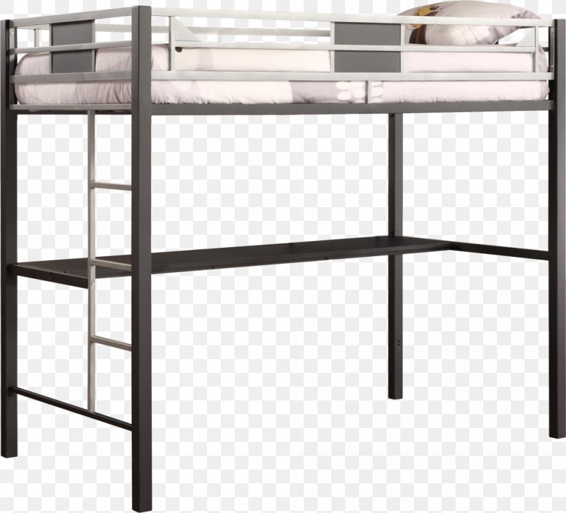 Bunk Bed Metal Desk Loft, PNG, 1000x907px, Bunk Bed, Bed, Bed Frame, Bedroom, Bookcase Download Free