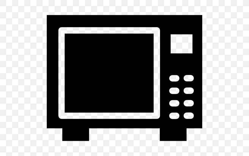 Microwave Ovens Home Appliance Kitchenware Flat Design, PNG, 512x512px, Microwave Ovens, Area, Black, Black And White, Brand Download Free