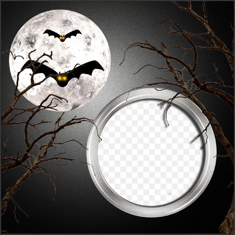 Halloween Picture Frame Wallpaper, PNG, 1600x1600px, Bat, Computer Graphics, Sphere Download Free