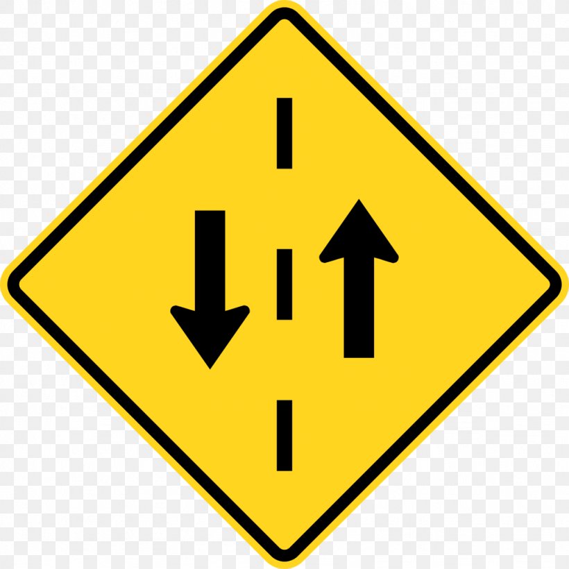 Traffic Sign One-way Traffic Road Warning Sign, PNG, 1024x1024px, Traffic Sign, Area, Bicycle, Driving, Lane Download Free