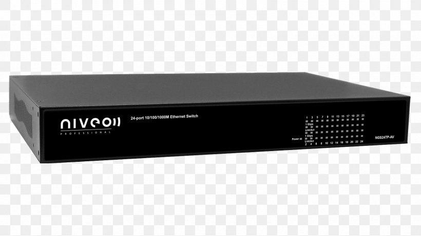 Electrical Cable Ethernet Hub Network Switch Gigabit Ethernet, PNG, 1600x900px, 19inch Rack, Electrical Cable, Audio Receiver, Cable, Computer Network Download Free