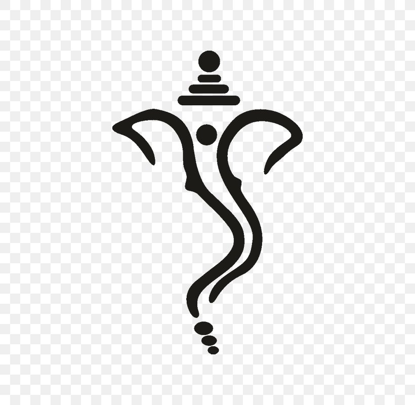 Ganesha Shiva Wall Decal Hinduism, PNG, 800x800px, Ganesha, Black, Black And White, Body Jewelry, Decal Download Free