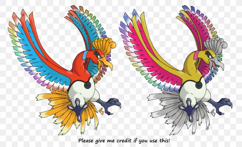 Ho-Oh Pokémon Cartoon Feather, PNG, 1024x624px, Hooh, Art, Beak, Bird, Cartoon Download Free