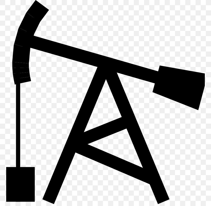 Oil Well Drilling Rig Petroleum Pumpjack Clip Art, PNG, 772x800px, Oil Well, Augers, Black, Black And White, Brand Download Free