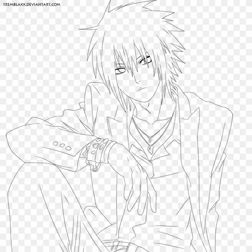 Lineart Do Sasuke by ADMUlielson on DeviantArt