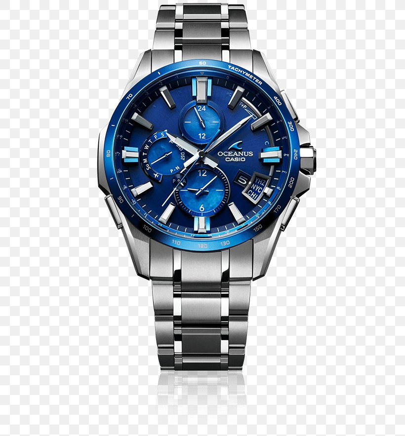 Watch Casio Oceanus Baume Et Mercier Blue Clock, PNG, 500x883px, Watch, Automatic Watch, Baume Et Mercier, Blue, Brand Download Free
