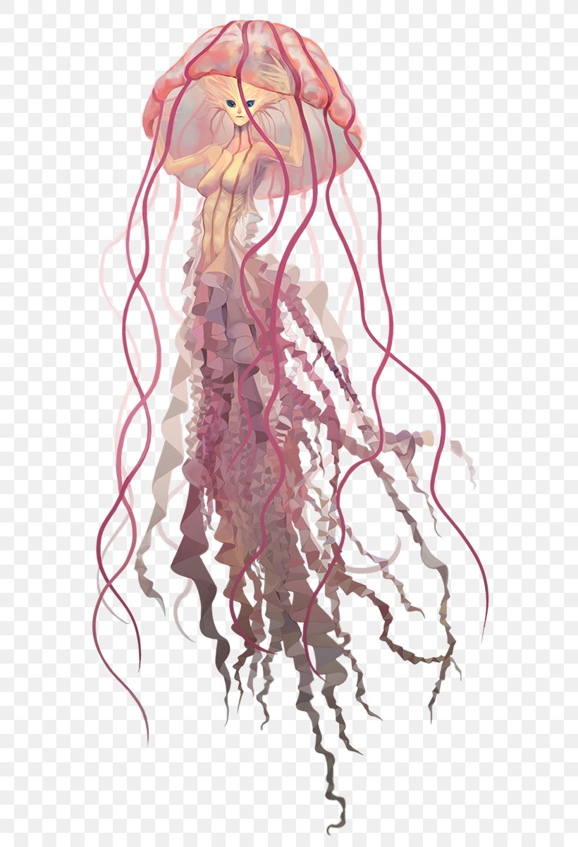 Chrysaora Quinquecirrha Jellyfish Dactylometra Tentacle Invertebrate, PNG, 700x1200px, Watercolor, Cartoon, Flower, Frame, Heart Download Free