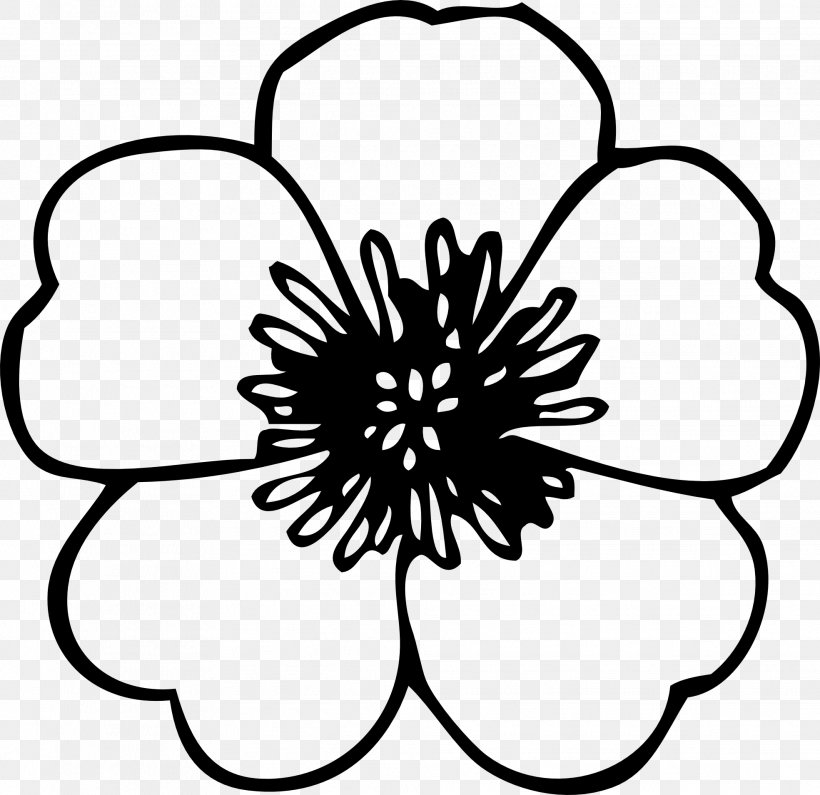 Sunflower Clipart Black And White Outline