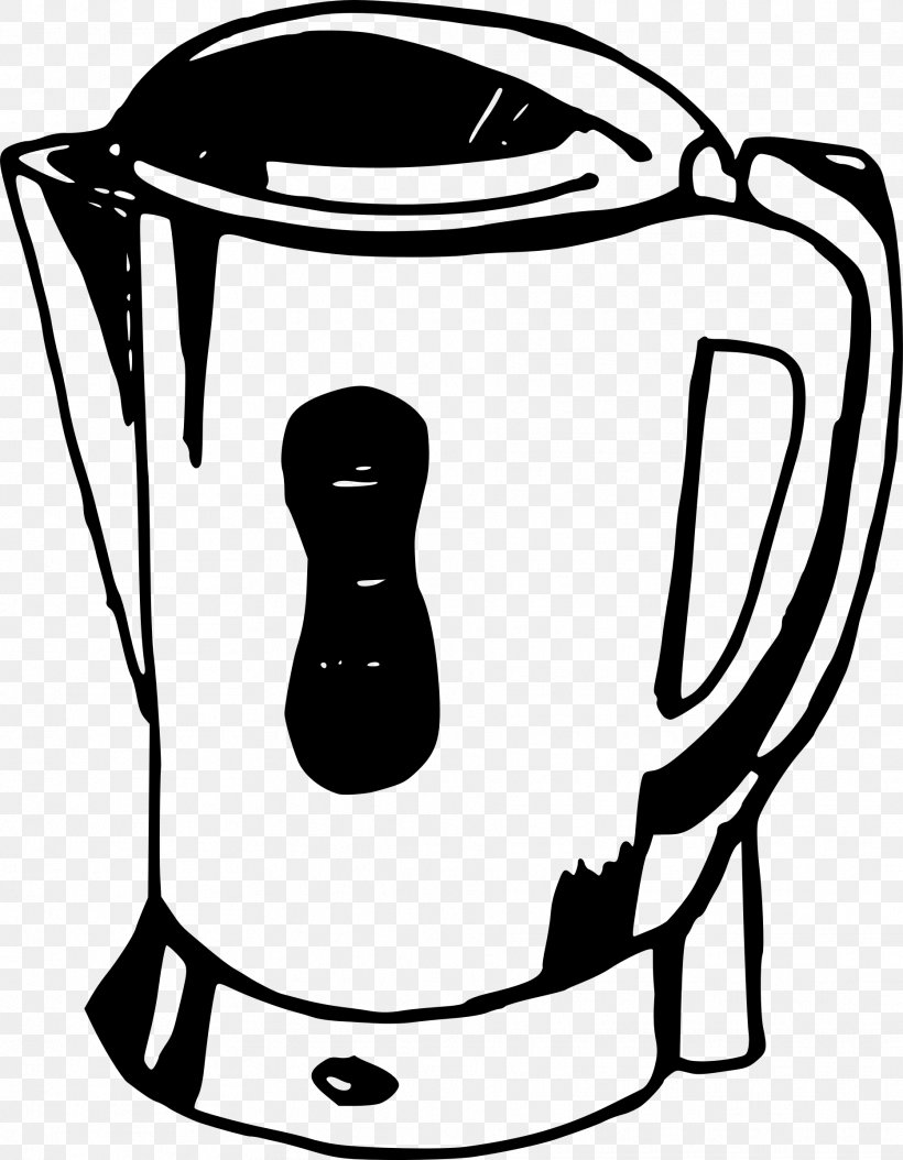 Electric Kettle Teapot Kitchen Clip Art, PNG, 1866x2400px, Kettle, Area, Artwork, Black, Black And White Download Free